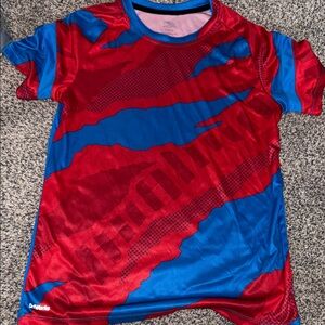 Athletic Works Red and Blue Kids Short Sleeve Tee